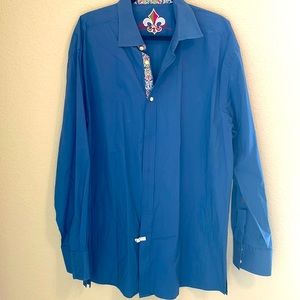 Robert Graham Men Shirt Sz 3XL Blue